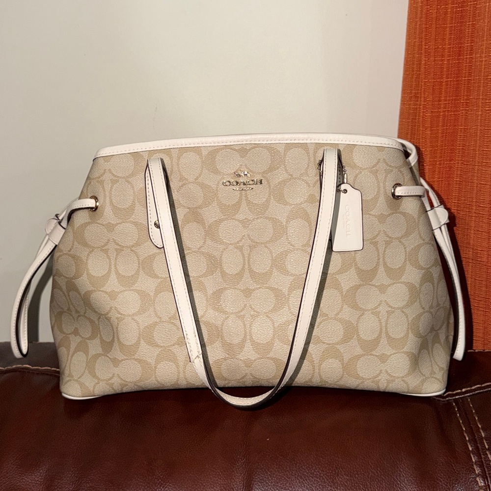 🔥🔥🔥Coach Signature Drawstring Carryall Shoulder Bag